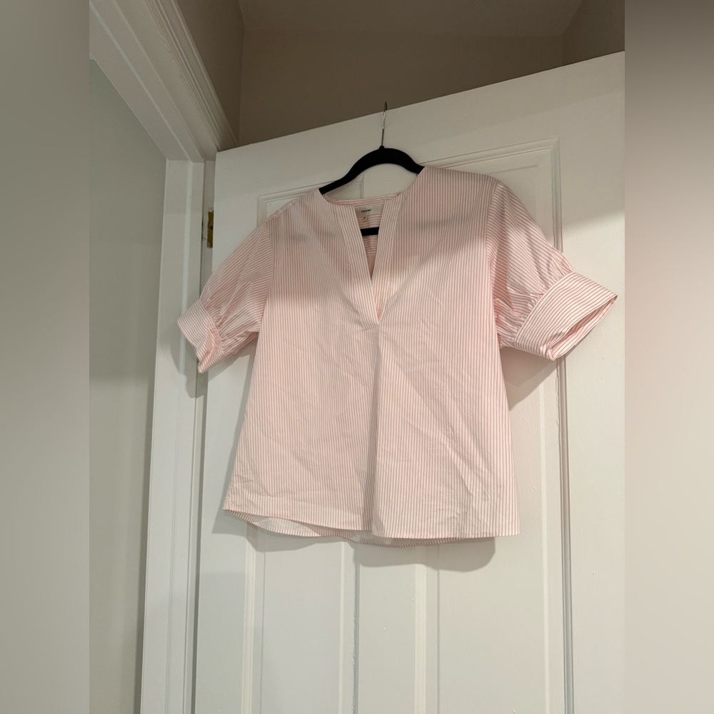 FRAME NWT shirt small v-neck popover top